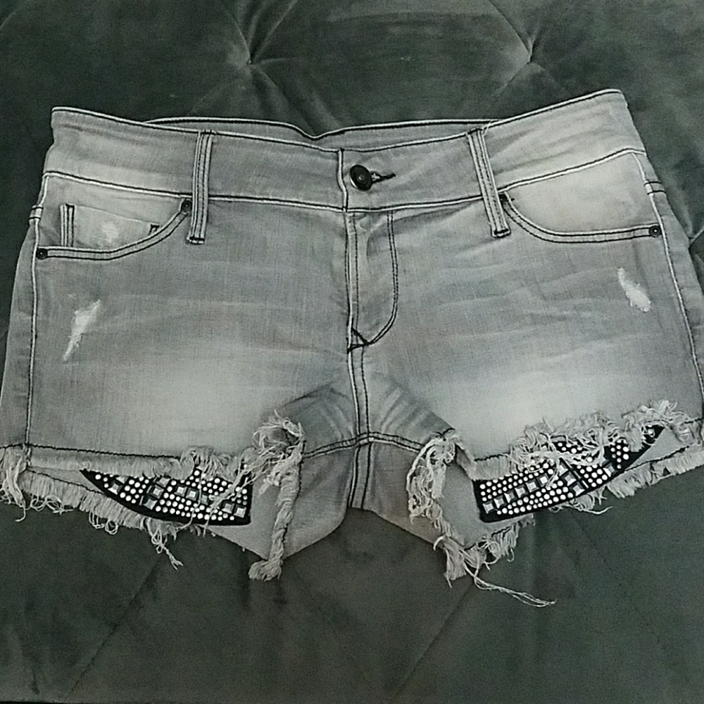 Black Orchid studded shorts